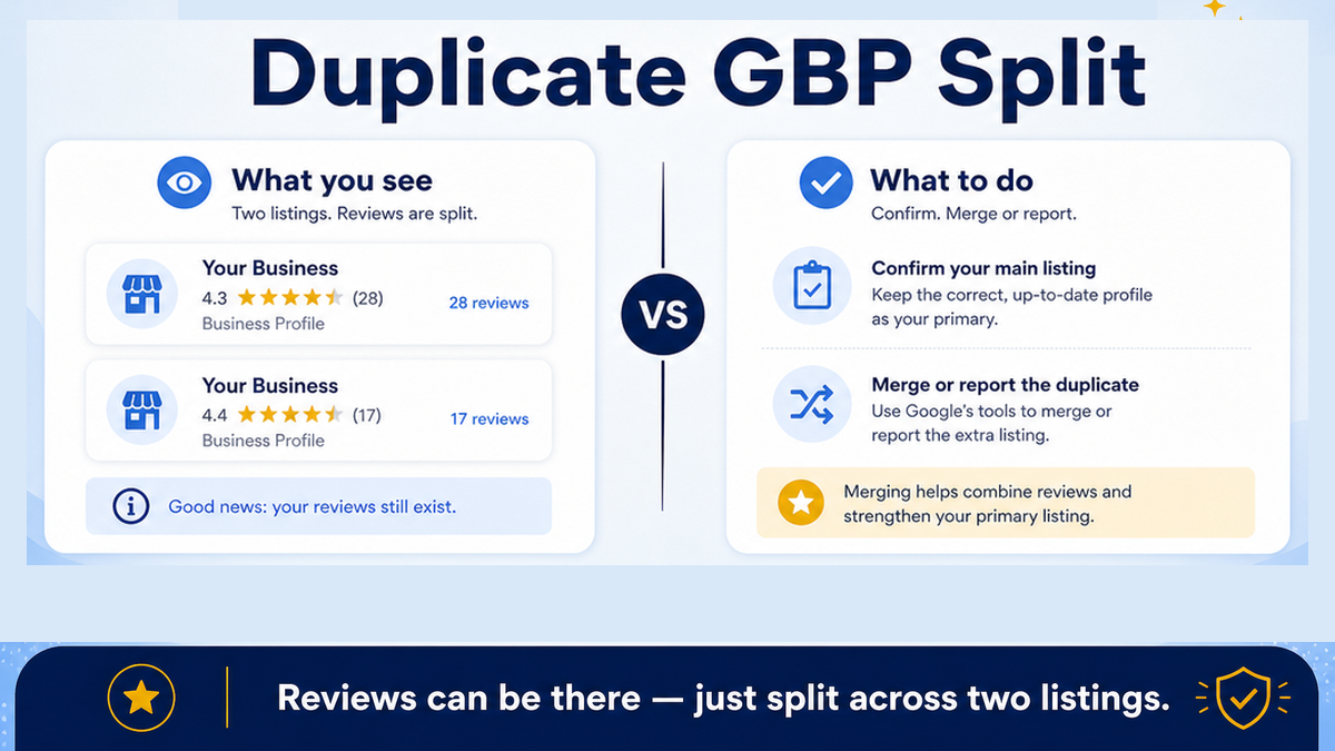 How to Find (and Fix) a Duplicate Google Business Profile That's Splitting Your Reviews — GR Widget blog