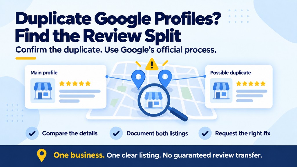 How to Find (and Fix) a Duplicate Google Business Profile That's Splitting Your Reviews — GR Widget blog