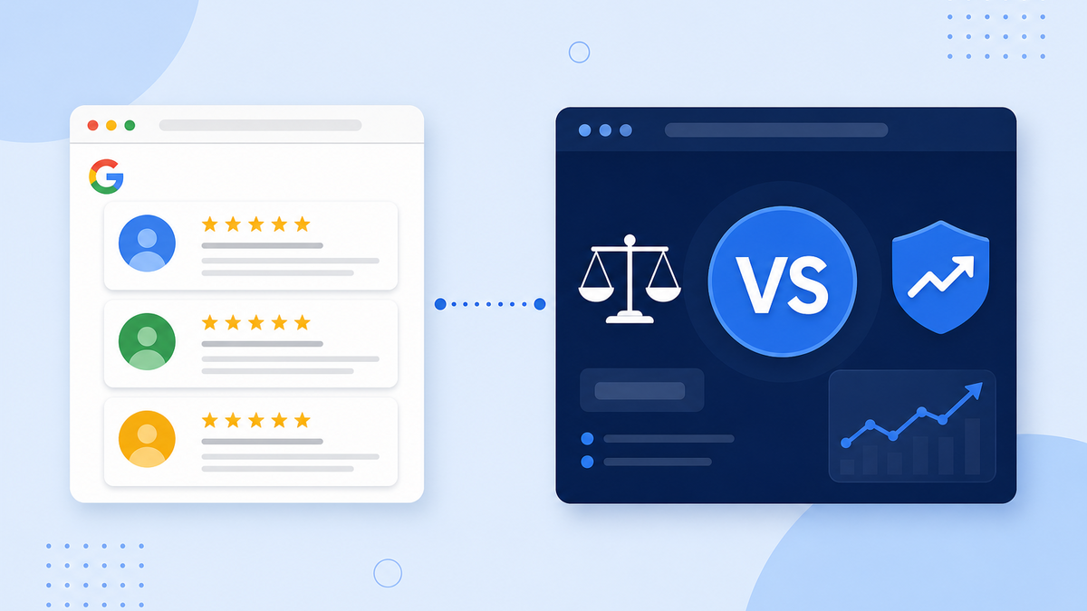 GR Widget vs Elfsight — comparing Google Reviews widgets side by side