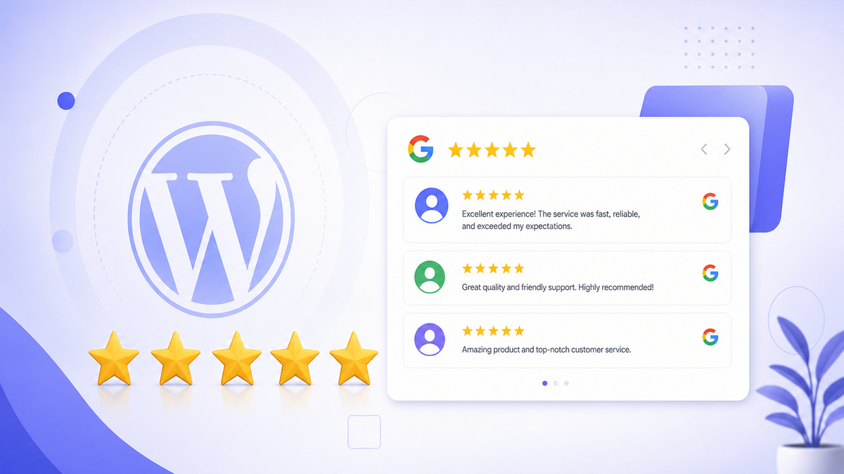 GR Widget Google Reviews embedded on a WordPress website