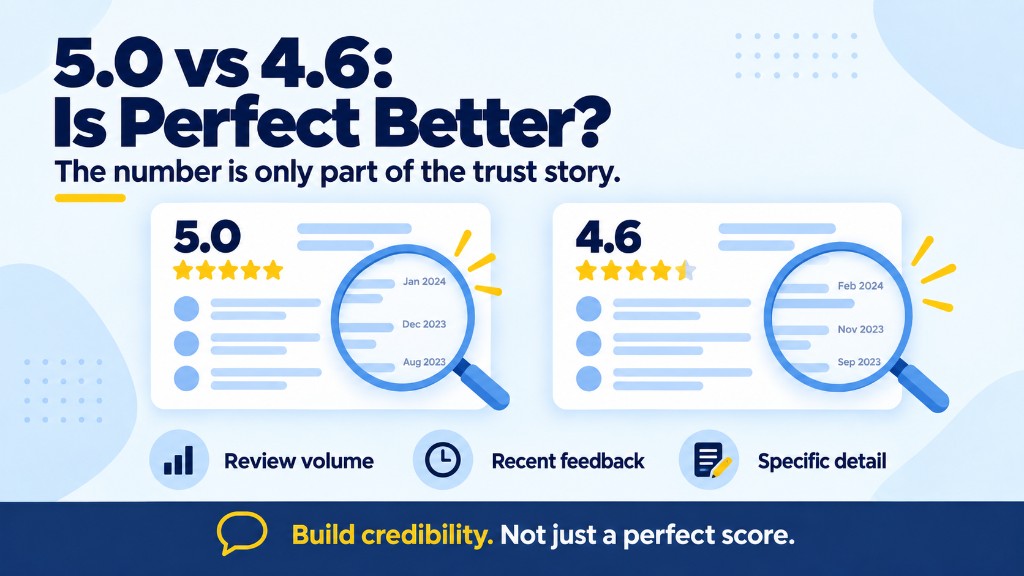 Is a 5.0 Google Rating Actually Better Than a 4.6? The Diminishing Returns of a "Perfect" Score — GR Widget blog