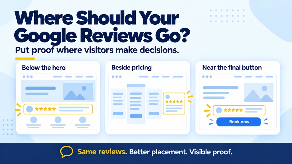 Where Should Google Reviews Actually Go on Your Website? A Placement Guide Backed by Attention Data — GR Widget blog